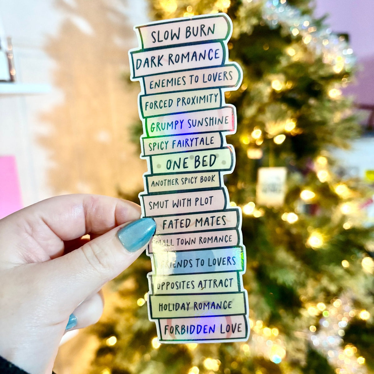 Bookish Tropes Book Stack Cardstock Bookmark