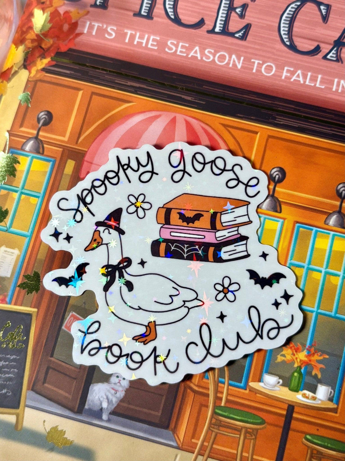 Spooky Goose Book Club Sticker