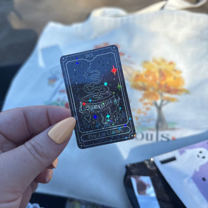 The Cauldron Tarot Card Holographic Sticker