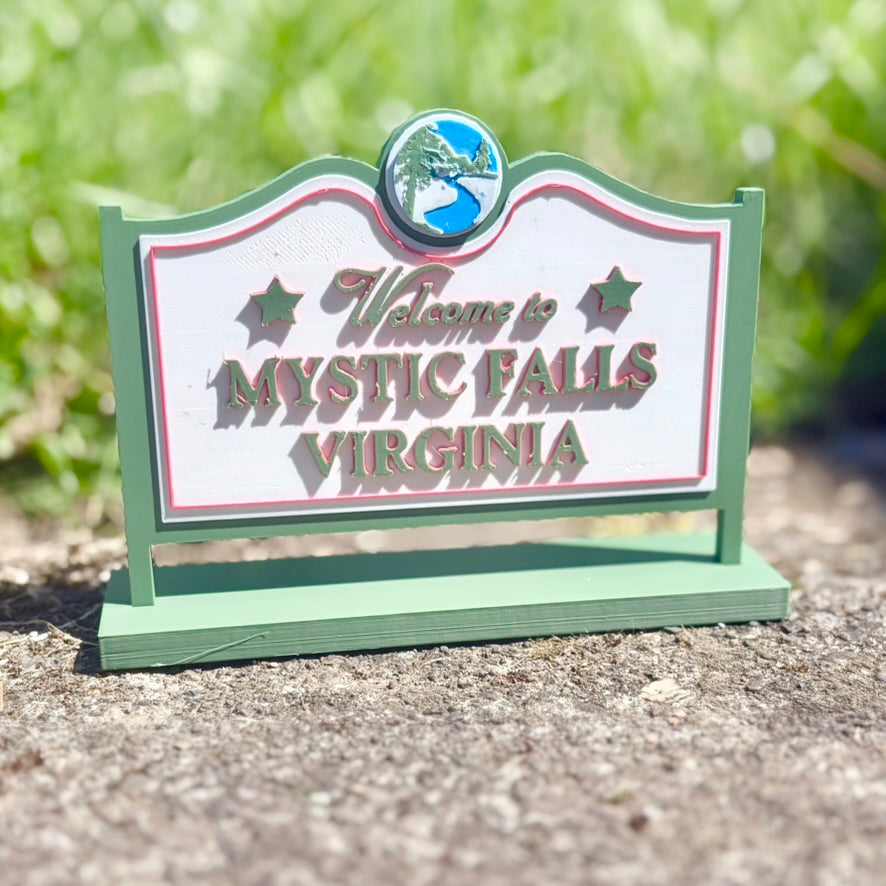 3D Printed Mystic Falls Virginia Inspired Sign
