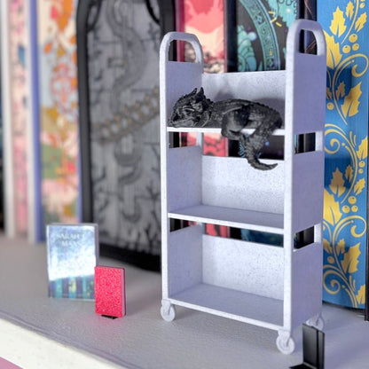 3D Printed Mini TBR Cart | Book Lover Shelf Decor | Tiny Book Cart | Reading Tracker Decor | Bookish Gift