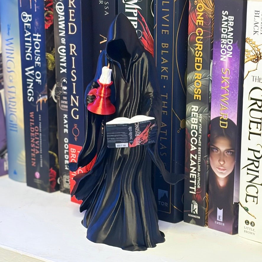 3D Printed Reaper Reading a Book  – Customizable Bookish Decor