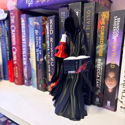 3D Printed Reaper Reading a Book  – Customizable Bookish Decor