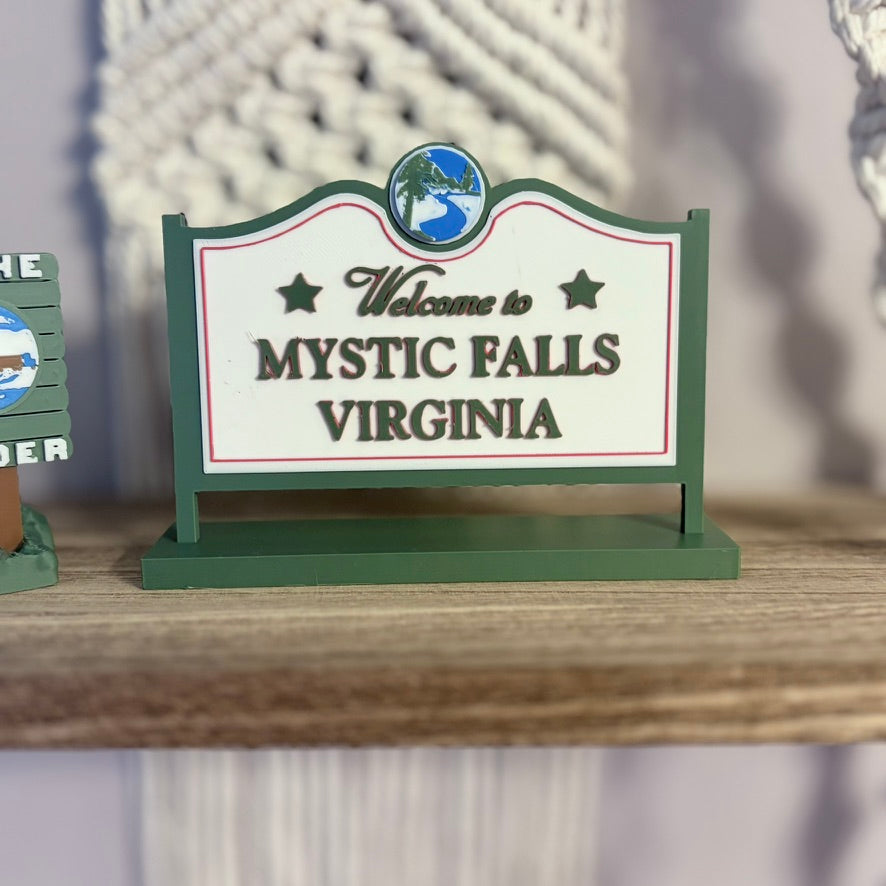 3D Printed Mystic Falls Virginia Inspired Sign