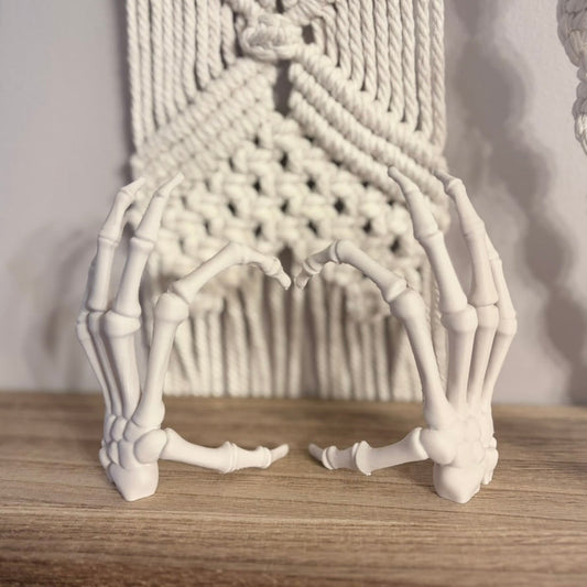 3d Printed Skeleton Hands Bookshelf Decor