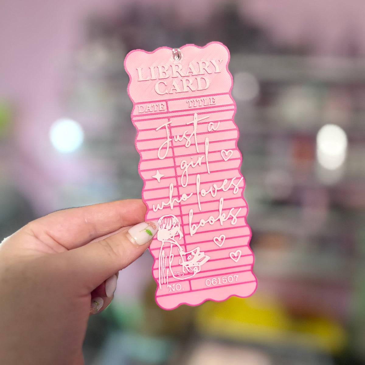 3d Printed Just a Girl Who Loves Books Bookmark