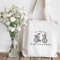 On My Way to Get More Books Sublimated Canvas Tote Bag