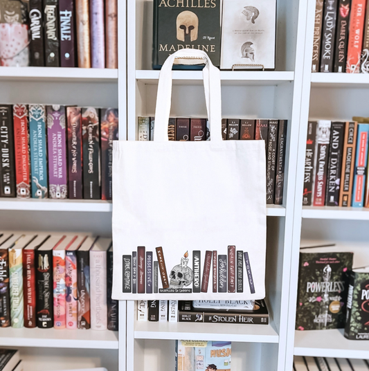 Dark Romance Bookshelf Double-Sided Sublimated Canvas Tote Bag