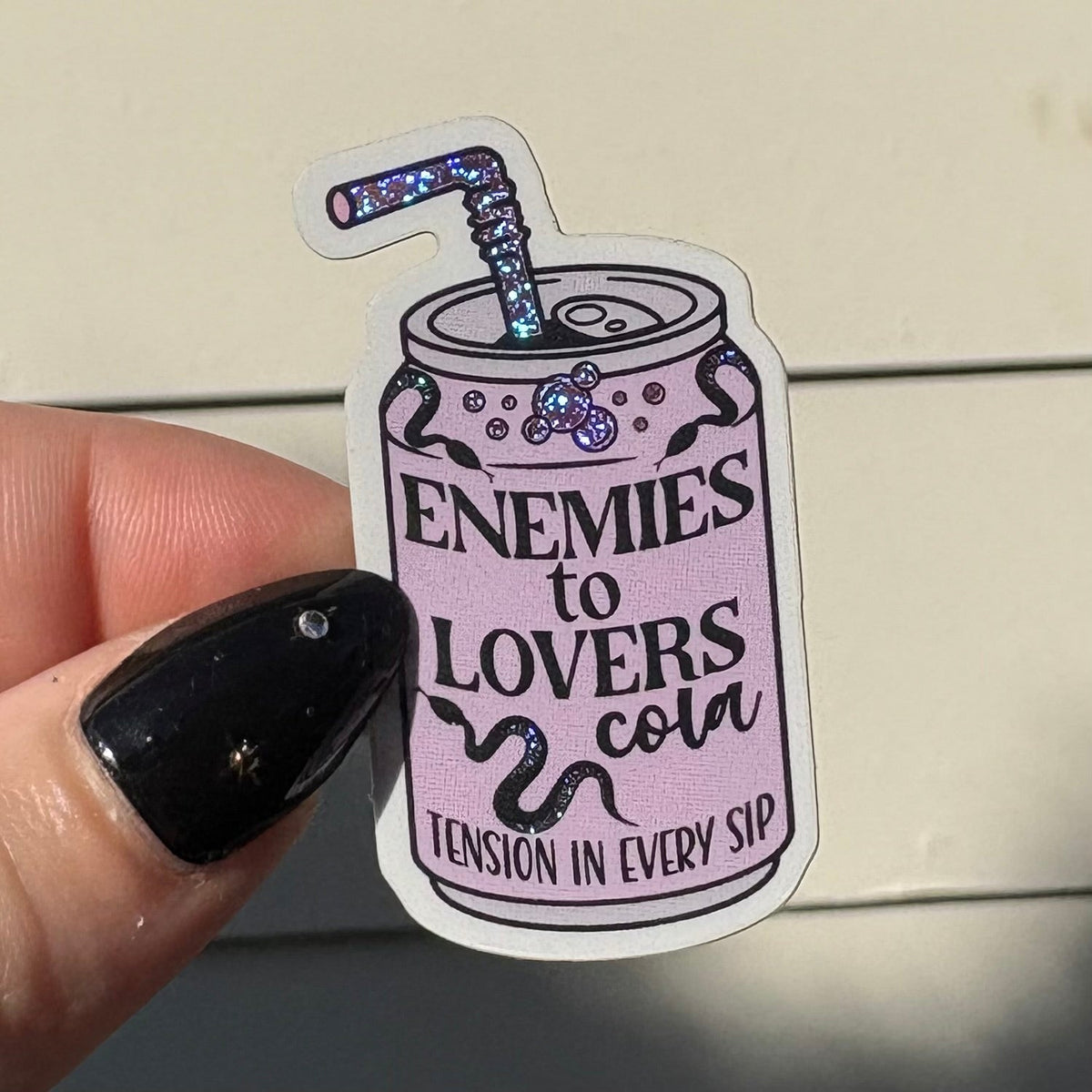 Bookish Soda Tropes Stickers Bundle - Crushed Glitter Finish - 4 Stickers