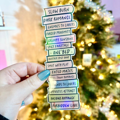 Bookish Tropes Book Stack Cardstock Bookmark