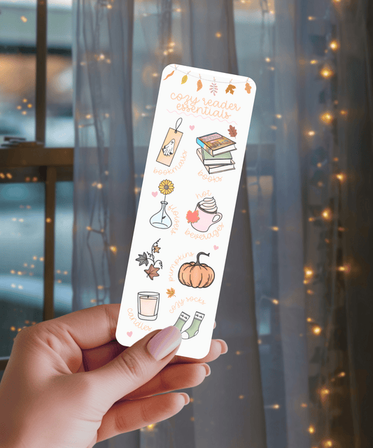 Cozy Reader Essentials Dual-Sided Matte Cardstock Bookmark