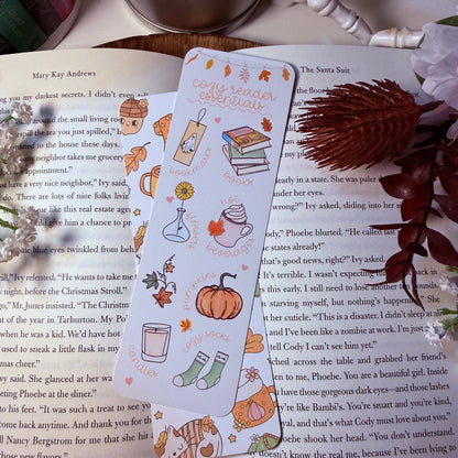 Cozy Reader Essentials Dual-Sided Matte Cardstock Bookmark