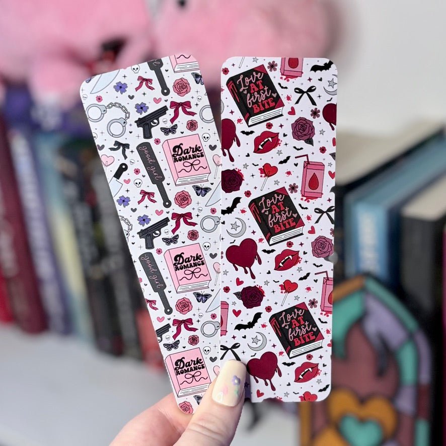Dark Romance Symbols Dual-Sided Matte Cardstock Bookmark