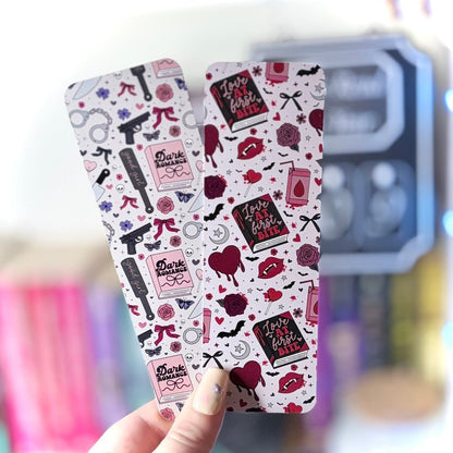 Dark Romance Symbols Dual-Sided Matte Cardstock Bookmark