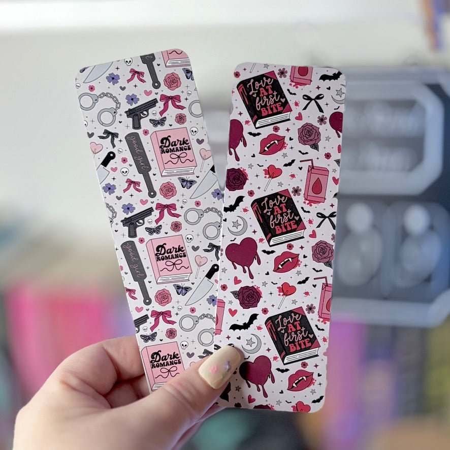Dark Romance Symbols Dual-Sided Matte Cardstock Bookmark