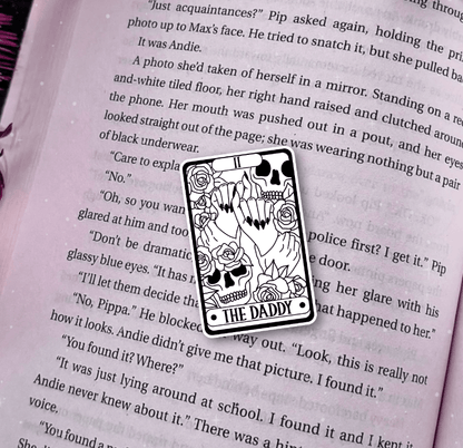 Dark Romance Tarot Card Stickers (Set of 4) or 3x5 Bookmarks | Bookish Stickers | Tarot Aesthetic | Witchy Stickers | Reader Bookmark | Book Lover Gift