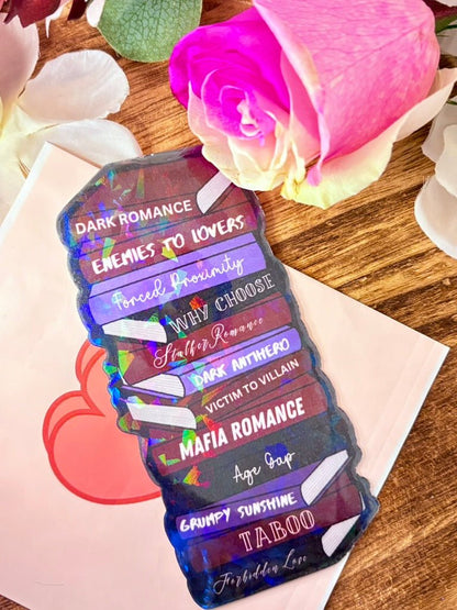 Dark Romance Tropes Spicy Cardstock Bookmark