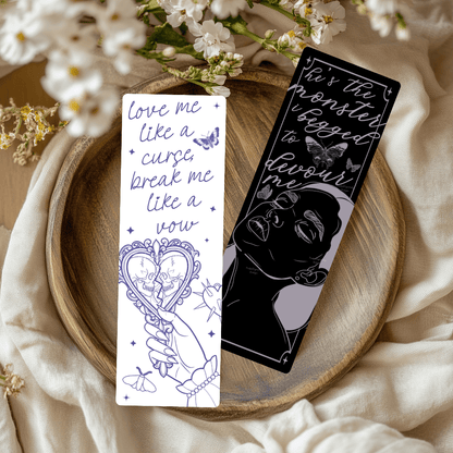 Devour Me Dark Romance Dual-Sided Matte Cardstock Bookmark