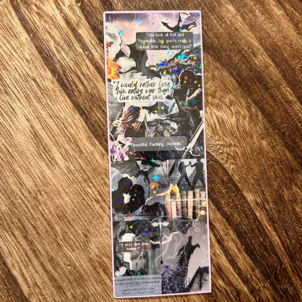 Fourth Wing Iron Flame Collage Bookmark