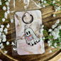 Ghost Reading Red White and Royal Blue Keychain
