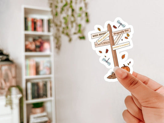 TV Show Autumn Sign Post Sticker