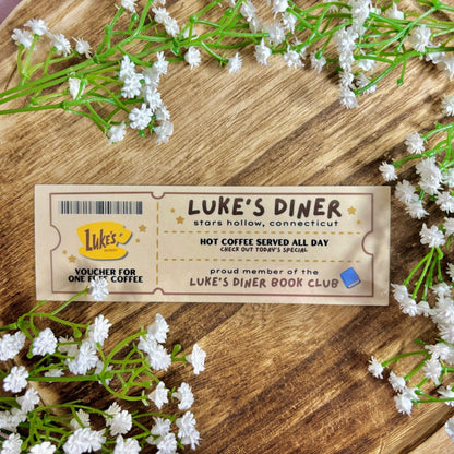 Diner Book Club Ticket Bookmark