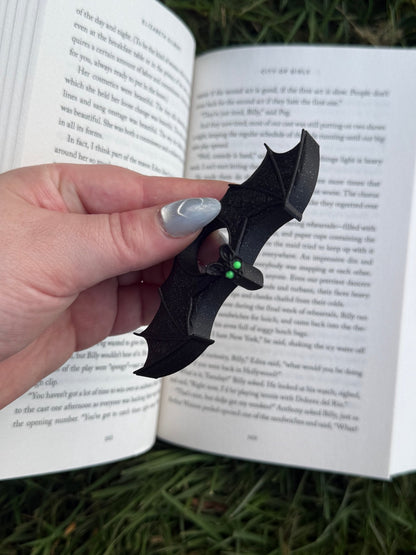 Green Eyed Bat 3d Printed Thumb Book Holder