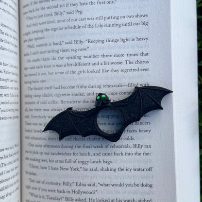 Green Eyed Bat 3d Printed Thumb Book Holder