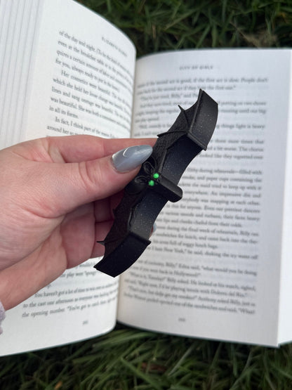 Green Eyed Bat 3d Printed Thumb Book Holder