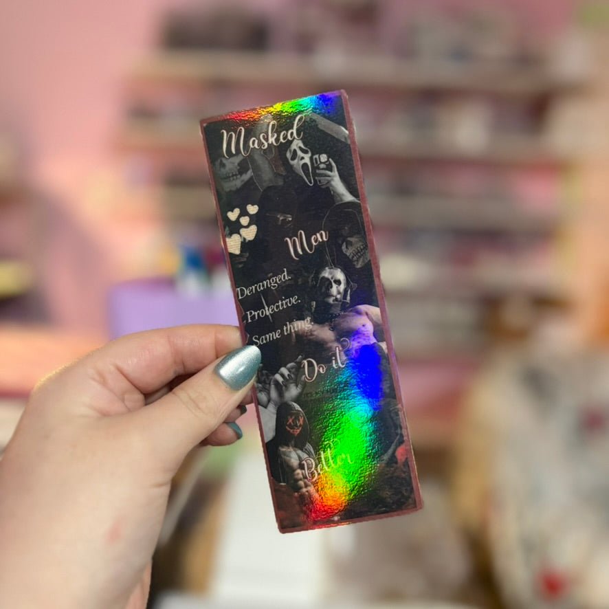Masked Men Do it Better Smut Inspired Collage Bookmark