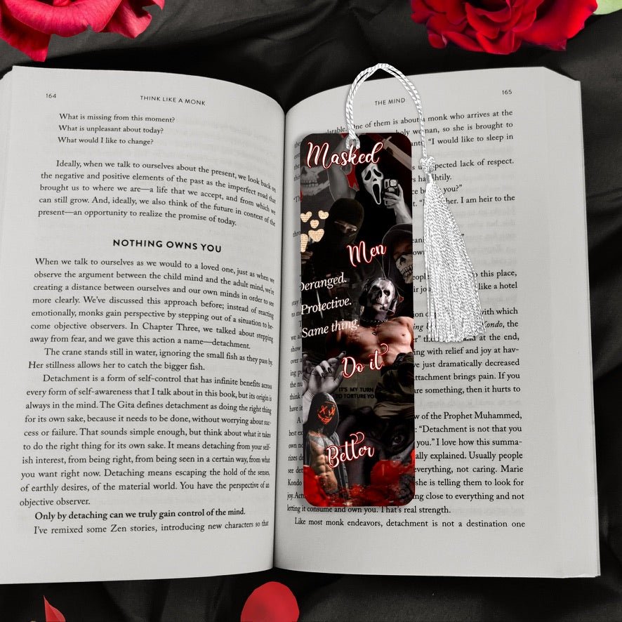 Masked Men Do it Better Smut Inspired Collage Bookmark