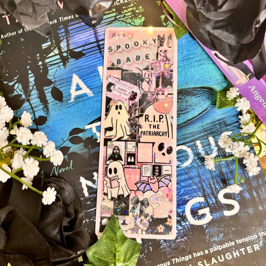 Pink Collage Spooky Season Bookmark