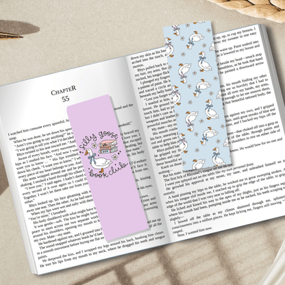 Silly Goose Book Club Dual-Sided Cardstock Bookmark