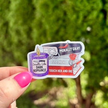 Smells Like Dark Romance Books Crushed Glitter Sticker