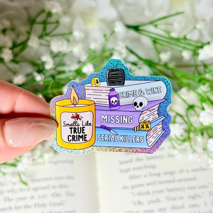 Smells Like True Crime 2-inch Crushed Glitter Sticker