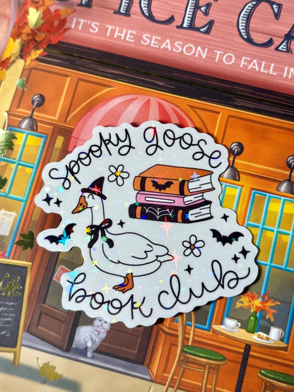 Spooky Goose Book Club Sticker