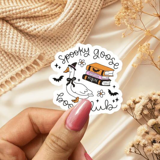 Spooky Goose Book Club Sticker