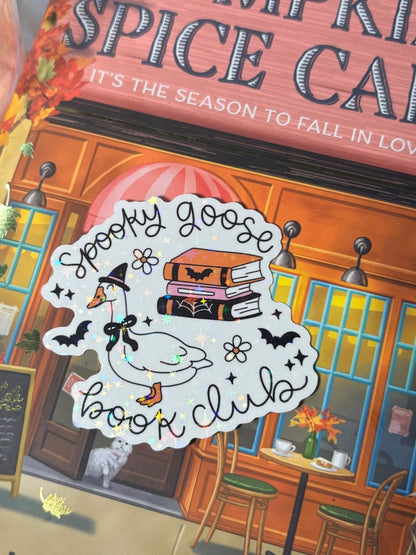 Spooky Goose Book Club Sticker