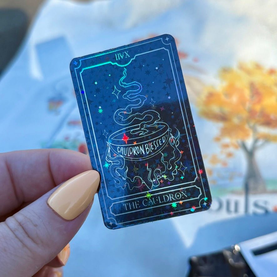 The Cauldron Tarot Card Holographic Sticker