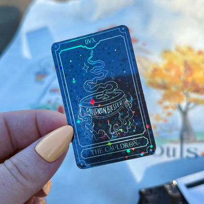 The Cauldron Tarot Card Holographic Sticker