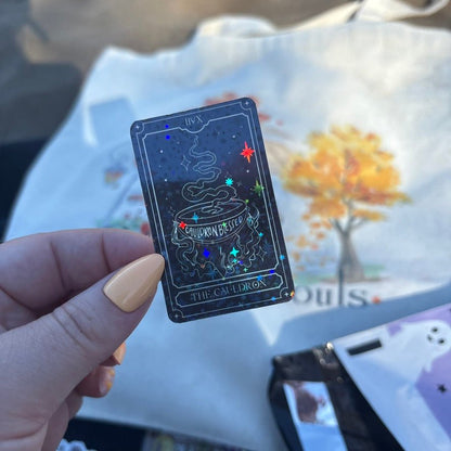 The Cauldron Tarot Card Holographic Sticker